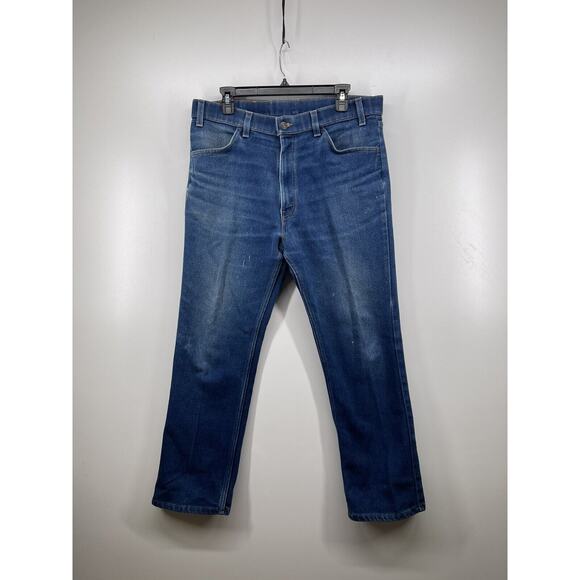 Vintage Levis Levi’s Mens Action Jeans Orange / Gold Tab Blue Denim 36x29 READ - Picture 1 of 10